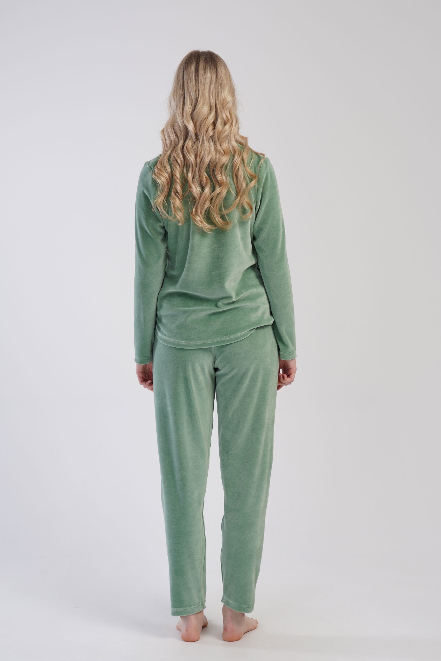 Compleu velur dama Flower Field - imagine 3