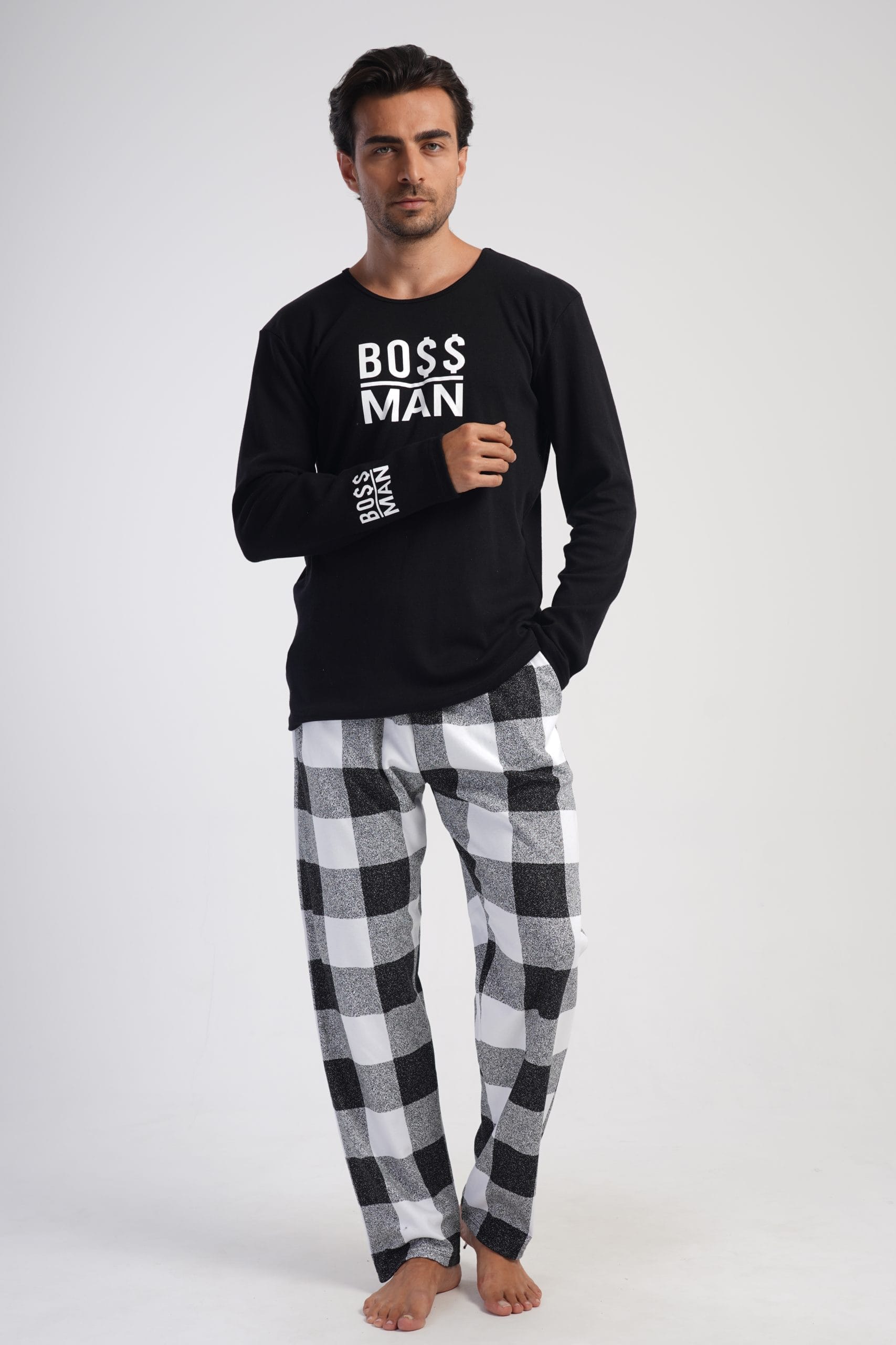 Pijama bumbac interlok Boss Man